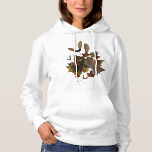 Sycamore Maple Leaves Collage Hoodie