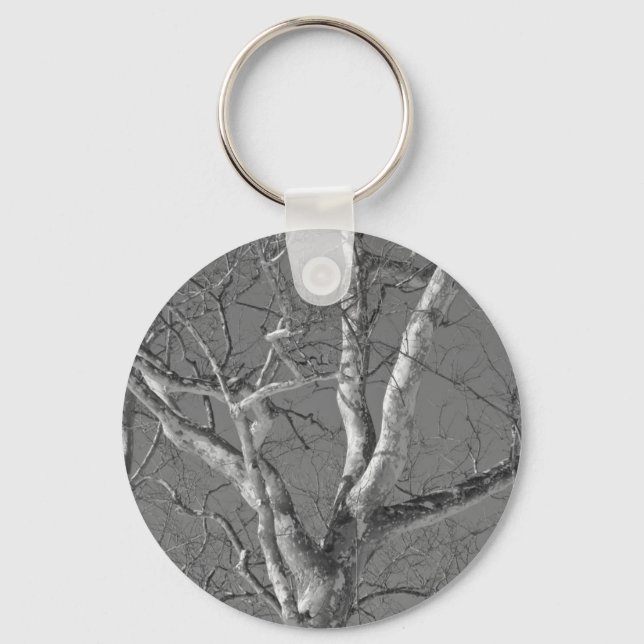Sycamore Tree Against Winter Sky Items Key Ring (Front)