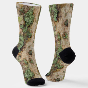 Sycamore Tree Bark Moss Lichen Socks