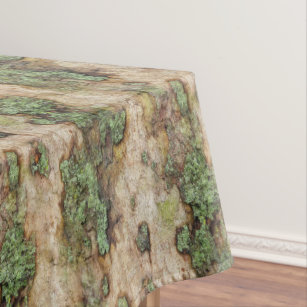 Sycamore Tree Bark Moss Lichen Tablecloth
