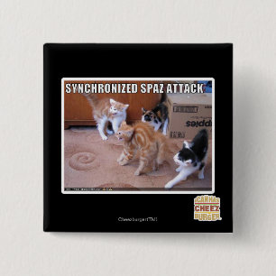Sychronized Spaz Attack 15 Cm Square Badge