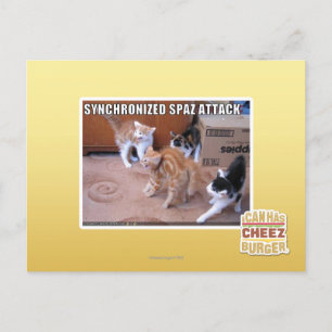 Sychronized Spaz Attack Postcard