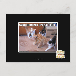 Sychronized Spaz Attack Postcard