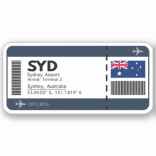 SYD Sydney Boarding Pass - Australia Ticket