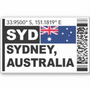SYD Sydney Boarding Pass - Australia Travel