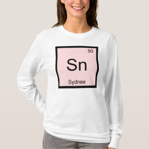Sydnee Name Chemistry Element Periodic Table T-Shirt