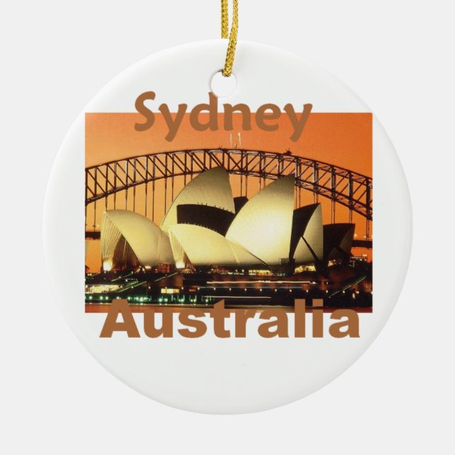 SYDNEY Australia Ceramic Tree Decoration (Front)