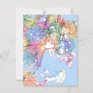 Sydney Australia City Map Postcard