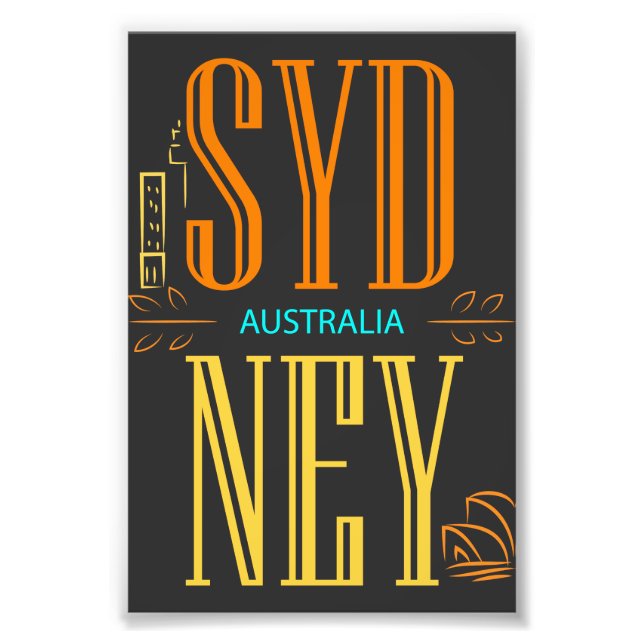 Sydney Australia City Sign (Front)
