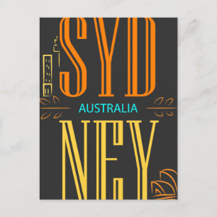 Sydney Australia City Sign Postcard