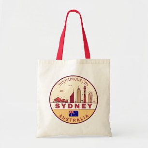 Sydney Australia City Skyline Emblem Tote Bag