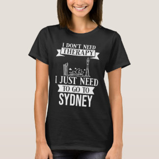 Sydney Australia City Skyline Map Travel 1 T-Shirt