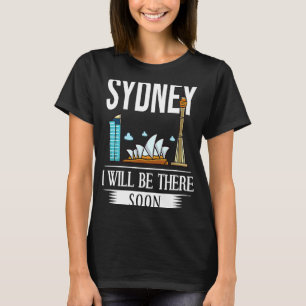 Sydney Australia City Skyline Map Travel T-Shirt