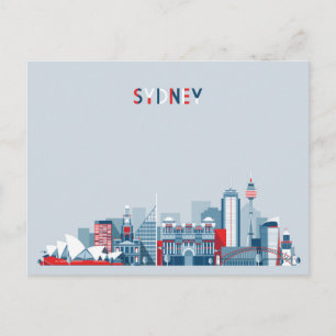 Sydney Australia City Skyline Postcard