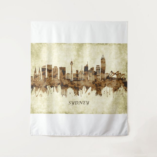 Sydney Australia Cityscape Tapestry (Front)