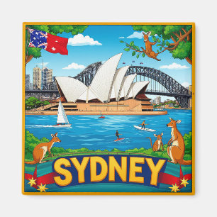 Sydney Australia Coastal Travel Memories Magnet