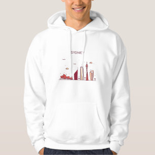 Sydney, Australia   Doodle Skyline Hoodie