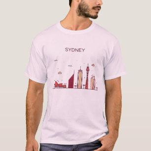 Sydney, Australia Doodle Skyline T-Shirt