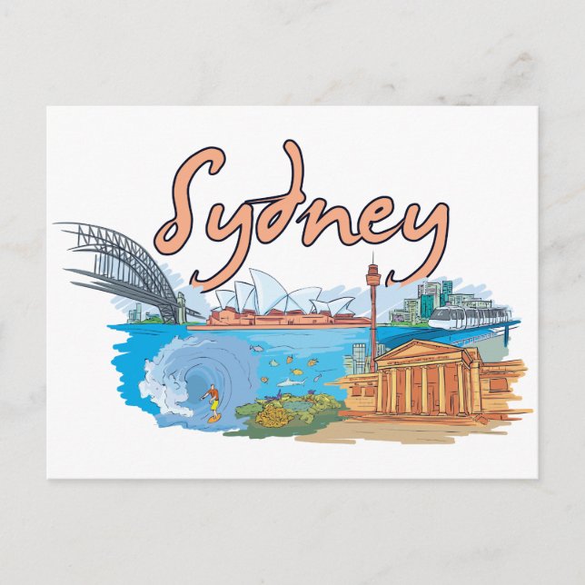 Sydney, Australia Famous City Postcard (Front)