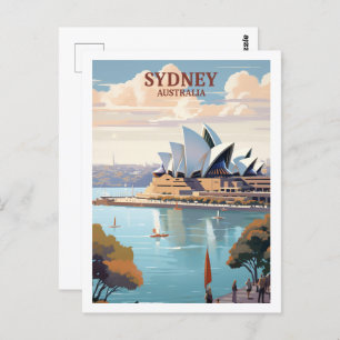 Sydney Australia Famous Vintage Travel Place Postcard