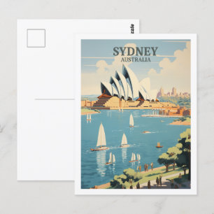 Sydney Australia Famous Vintage Travel Place Postcard