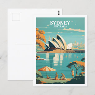 Sydney Australia Famous Vintage Travel Place Postcard