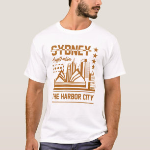 Sydney Australia Harbour City Modern Skyline Desig T-Shirt