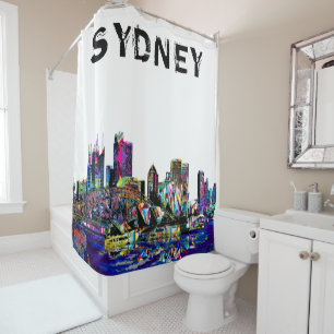 Sydney, Australia in graffiti Shower Curtain