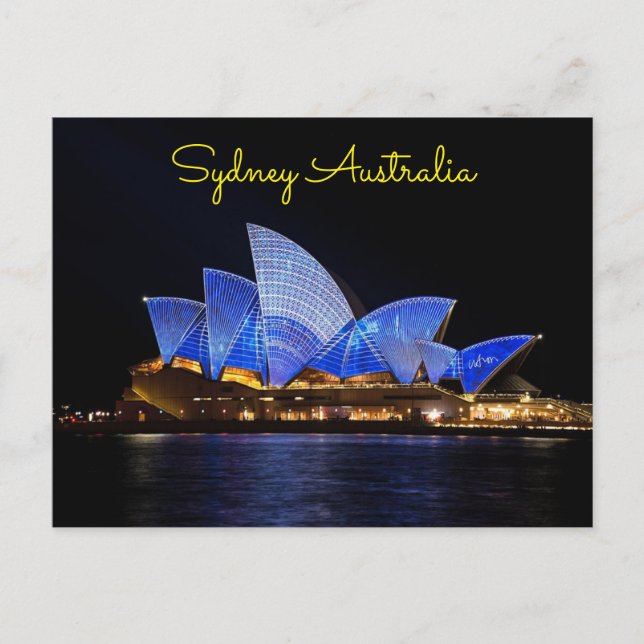 sydney Australia night time Postcard (Front)