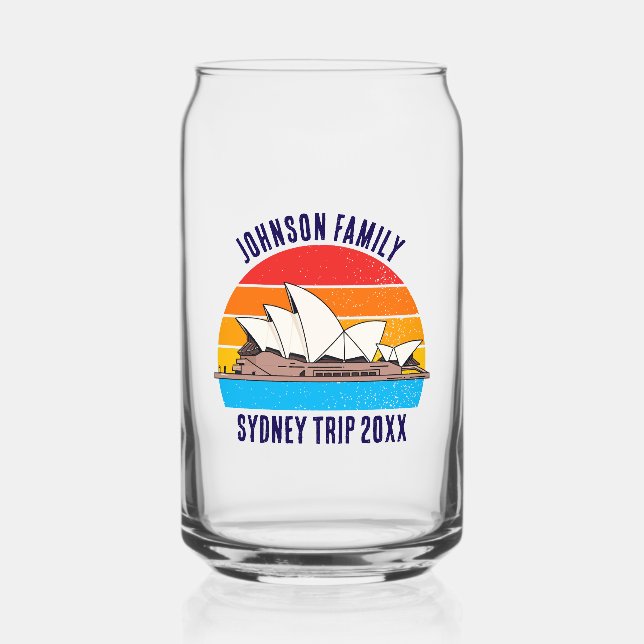 Sydney Australia Opera House Personalised Can Glass (Front)