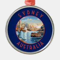 Sydney Australia Retro Distressed Circle
