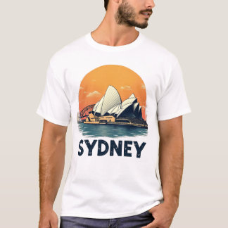Sydney Australia Retro Travel T-Shirt