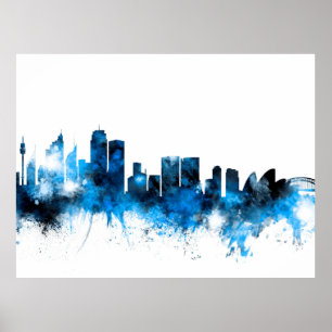 Sydney Australia Skyline Poster