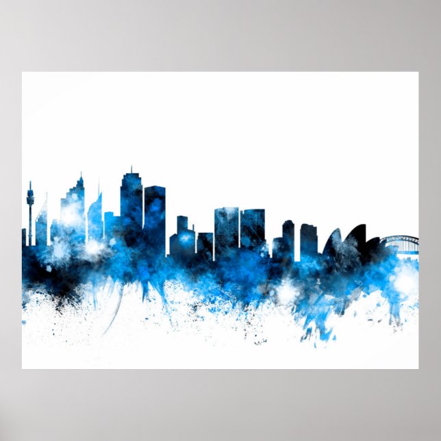 Sydney Australia Skyline Poster (Front)