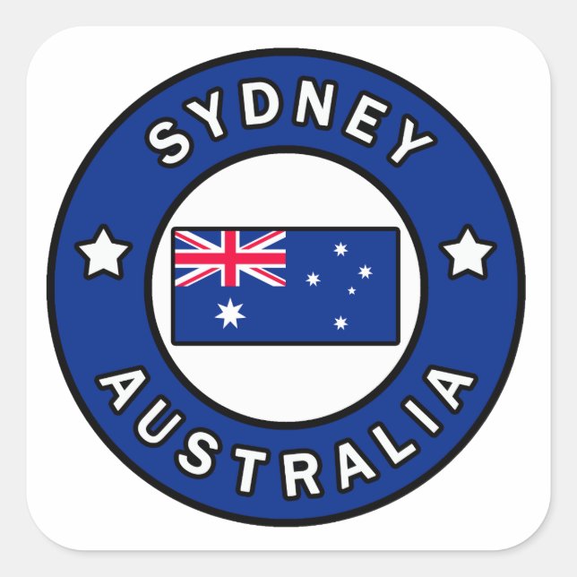 Sydney Australia Square Sticker (Front)