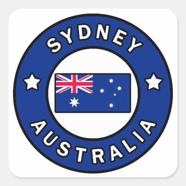 Sydney Australia Square Sticker (Front)