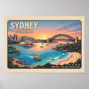 Sydney Australia Travel Poster