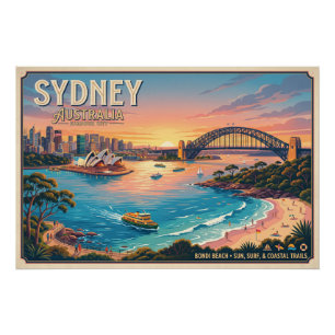 Sydney Australia Travel Poster