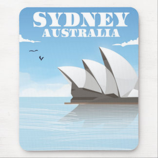 Sydney Australia Travel poster Mouse Mat