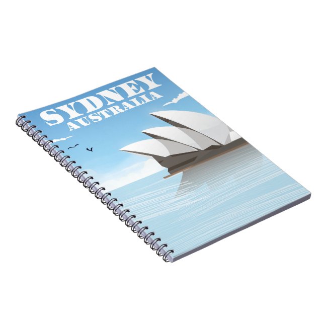 Sydney Australia Travel poster Notebook (Right Side)