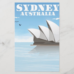 Sydney Australia Travel poster Stationery