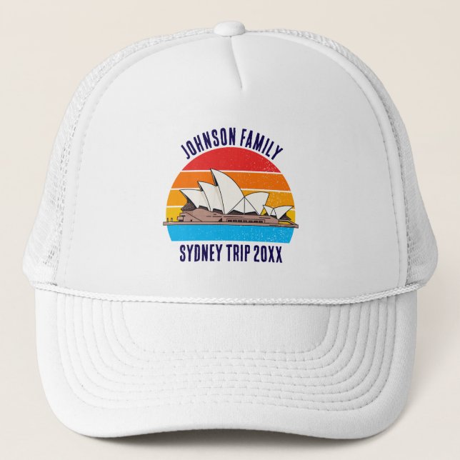 Sydney Australia Trip Opera House Custom Trucker Hat (Front)