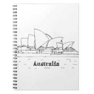 Sydney Australia Vacation Drawing Vacation Art Tra Notebook