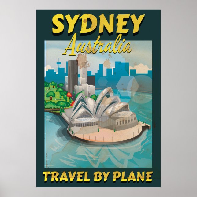 Sydney, Australia vintage travel poster (Front)
