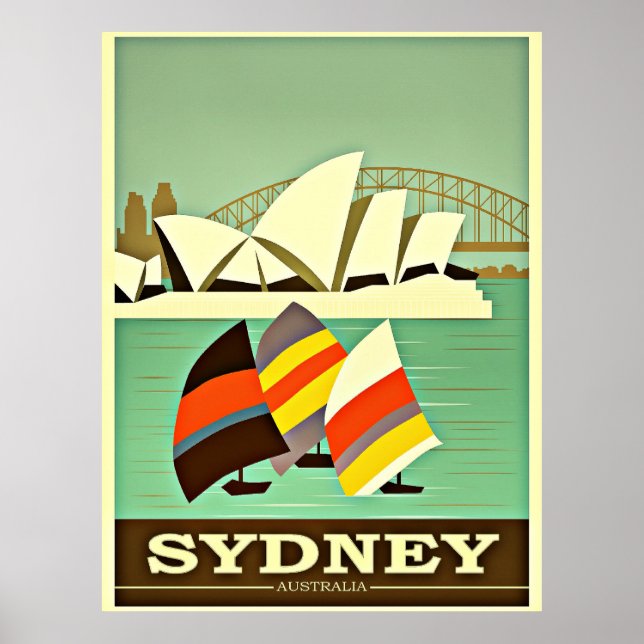 Sydney, Australia, vintage travel poster (Front)