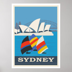 Sydney, Australia Vintage Travel Poster