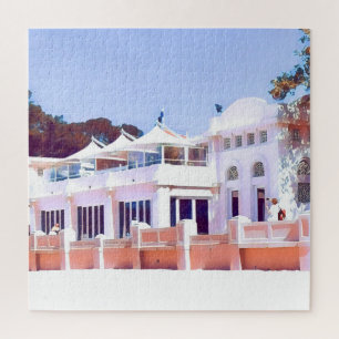 Sydney Balmoral Beach retro Bathers Pavillion Jigsaw Puzzle