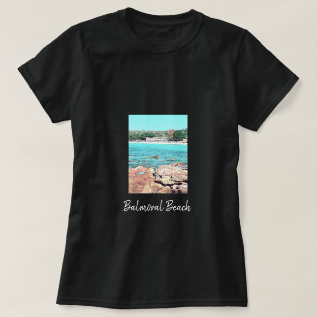 Sydney Balmoral Beach retro Bathers Pavillion T-Shirt (Design Front)