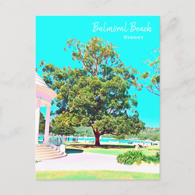Sydney Balmoral Beach white Rotunda Postcard (Front)