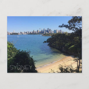 sydney beach skyline postcard